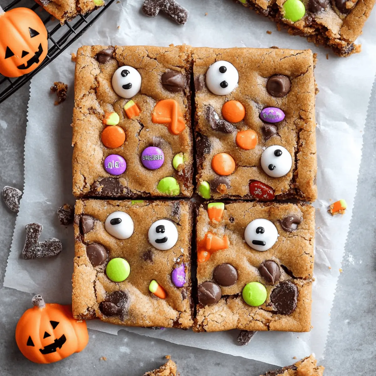 Halloween Candy Cookie Bars