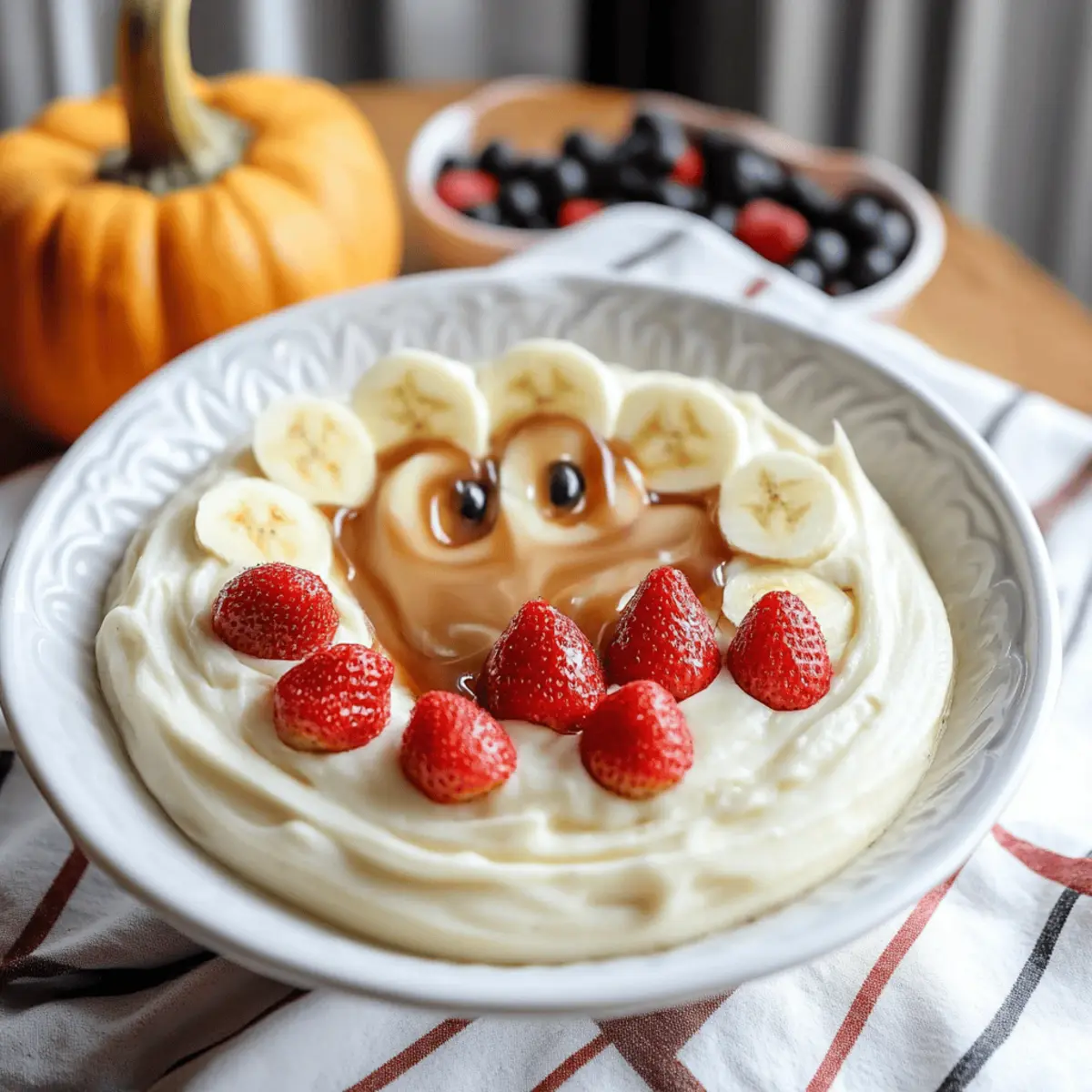 Ghostly Greek Yogurt Fruit Dip
