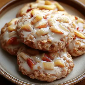 Apple Cinnamon Cookies with Maple Glaze