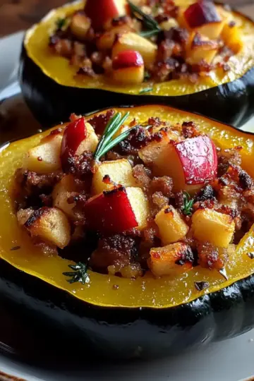 Apple Stuffed Acorn Squash