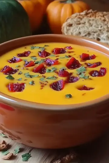 Autumn-Spiced Roasted Pumpkin Soup