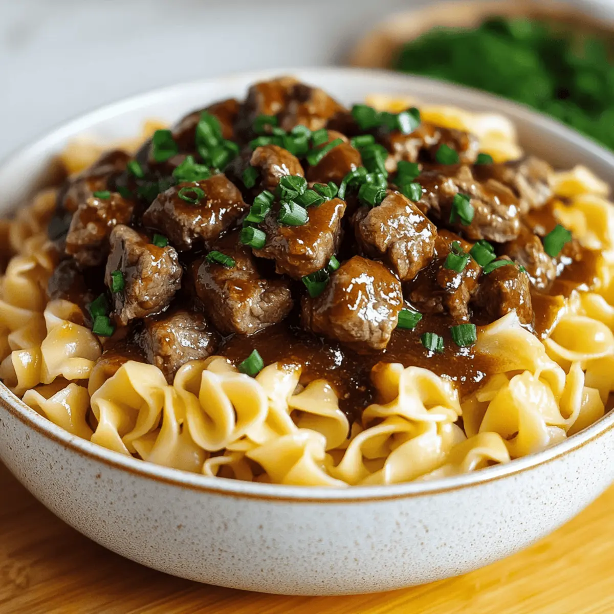 Beef Tips and Noodles