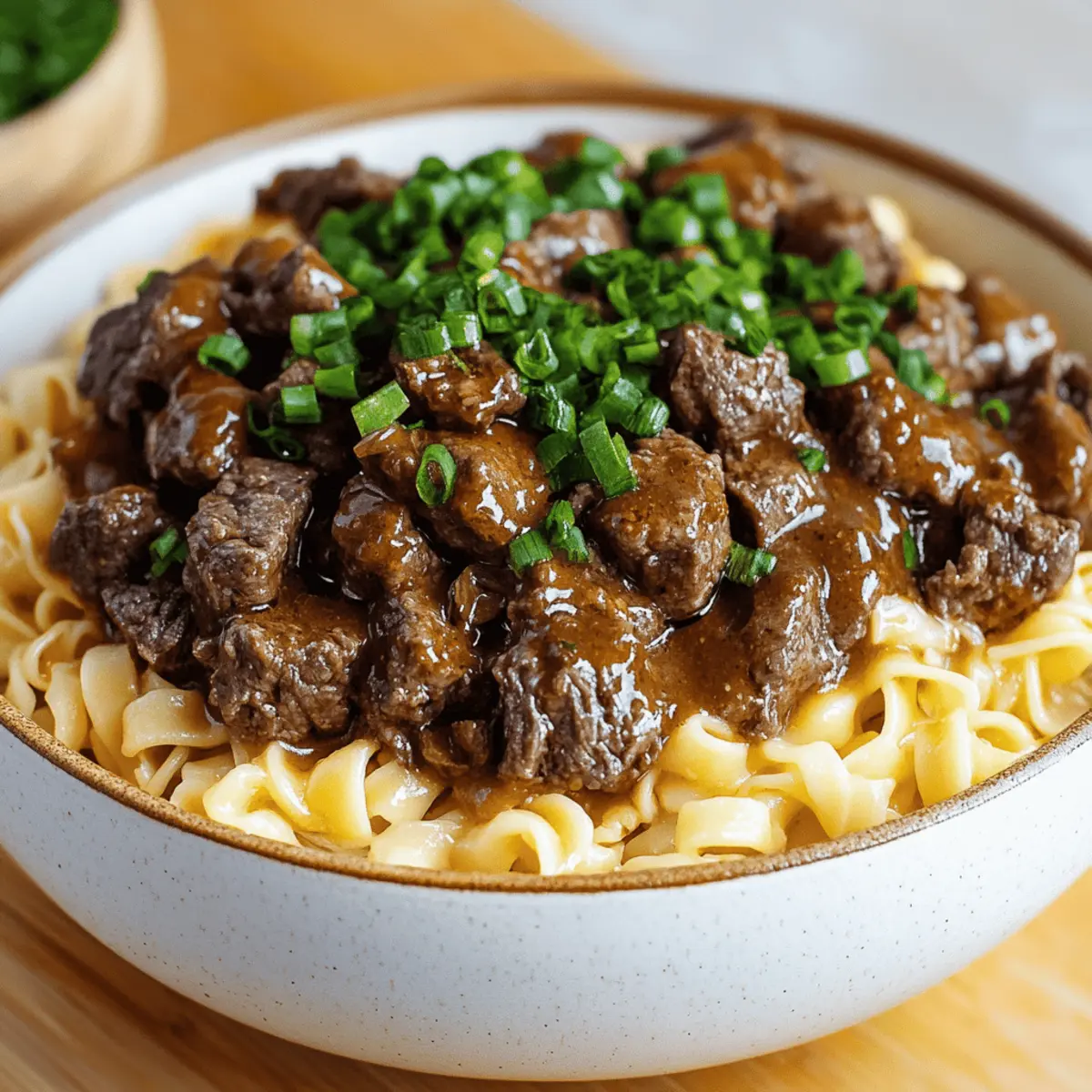 Beef Tips and Noodles