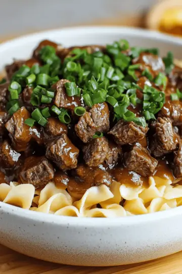 Beef Tips and Noodles
