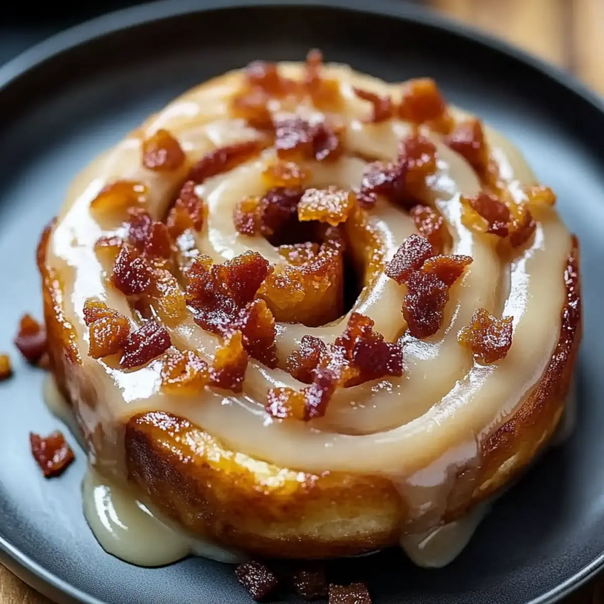 Bourbon Maple Beef Bacon Cinnamon Rolls