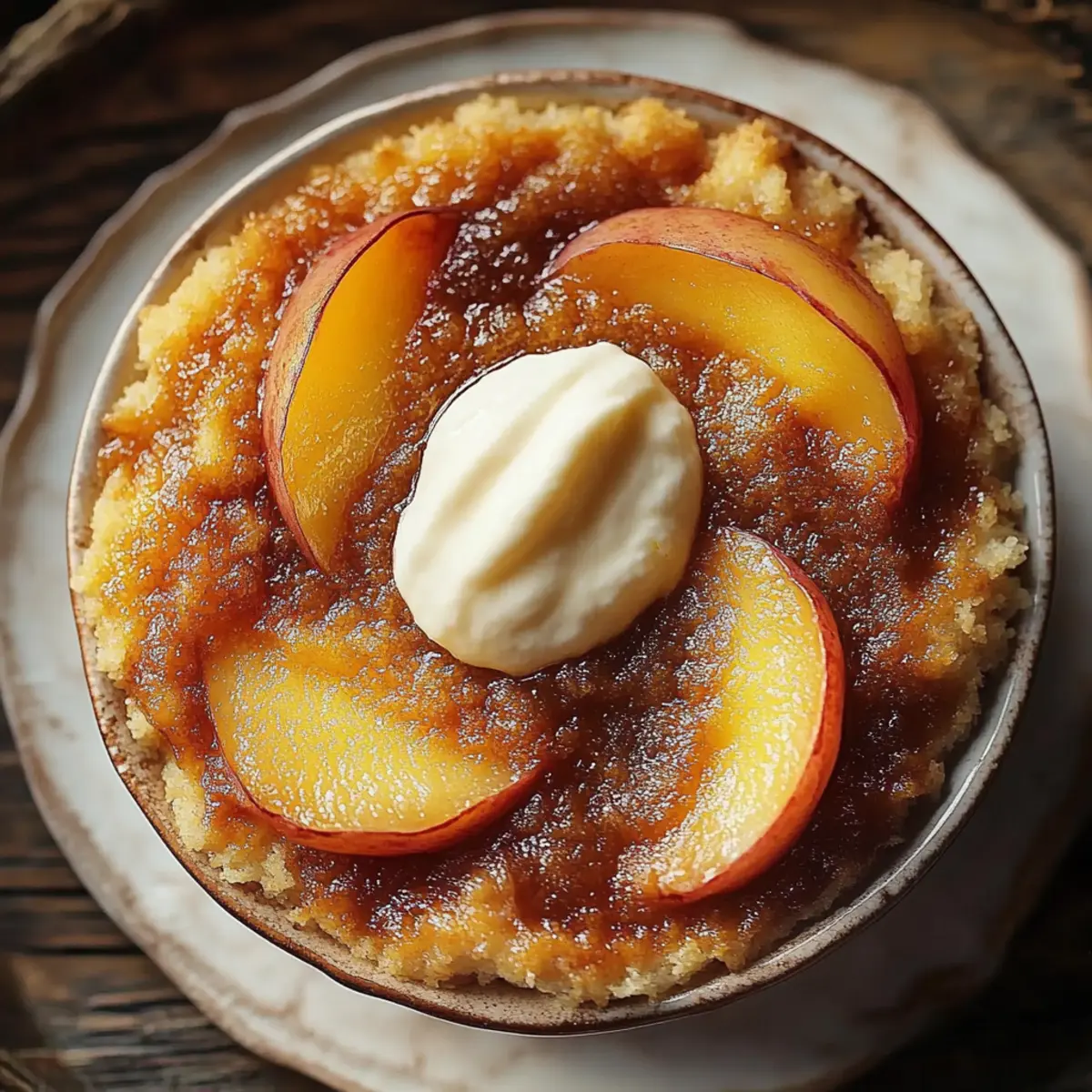 Brown Sugar Peach Cobbler