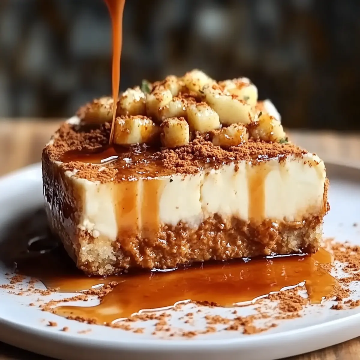 Caramel Apple Cheesecake Bars