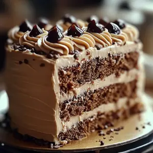 Caramel Coffee Buttercream Cake