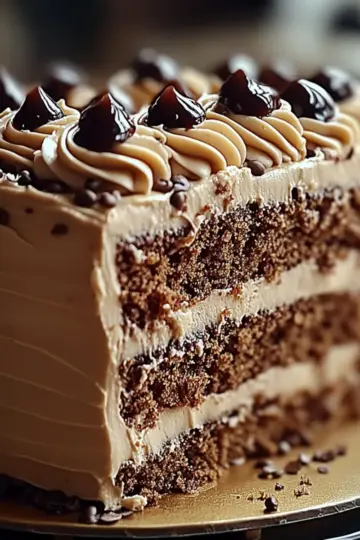 Caramel Coffee Buttercream Cake