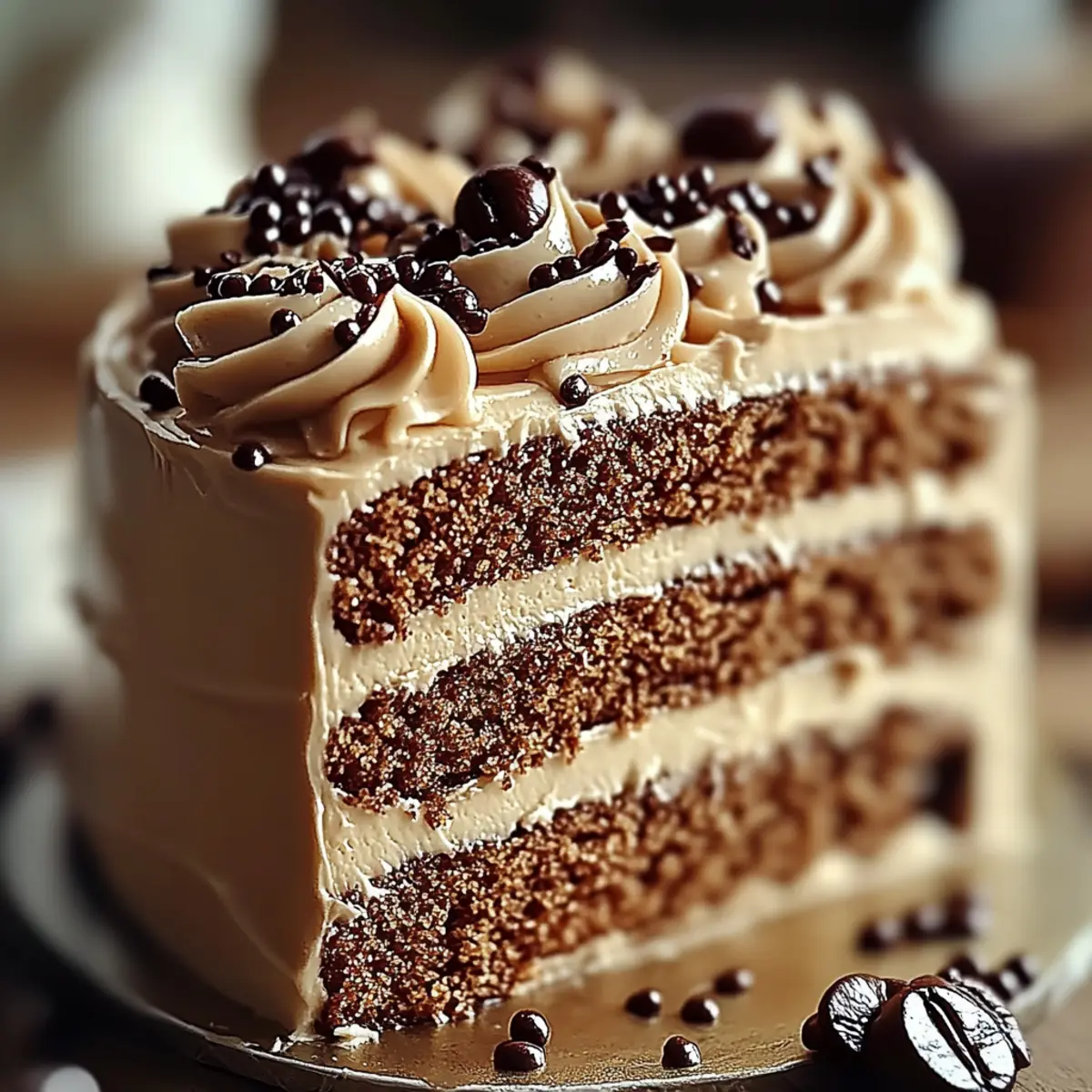 Caramel Coffee Buttercream Cake