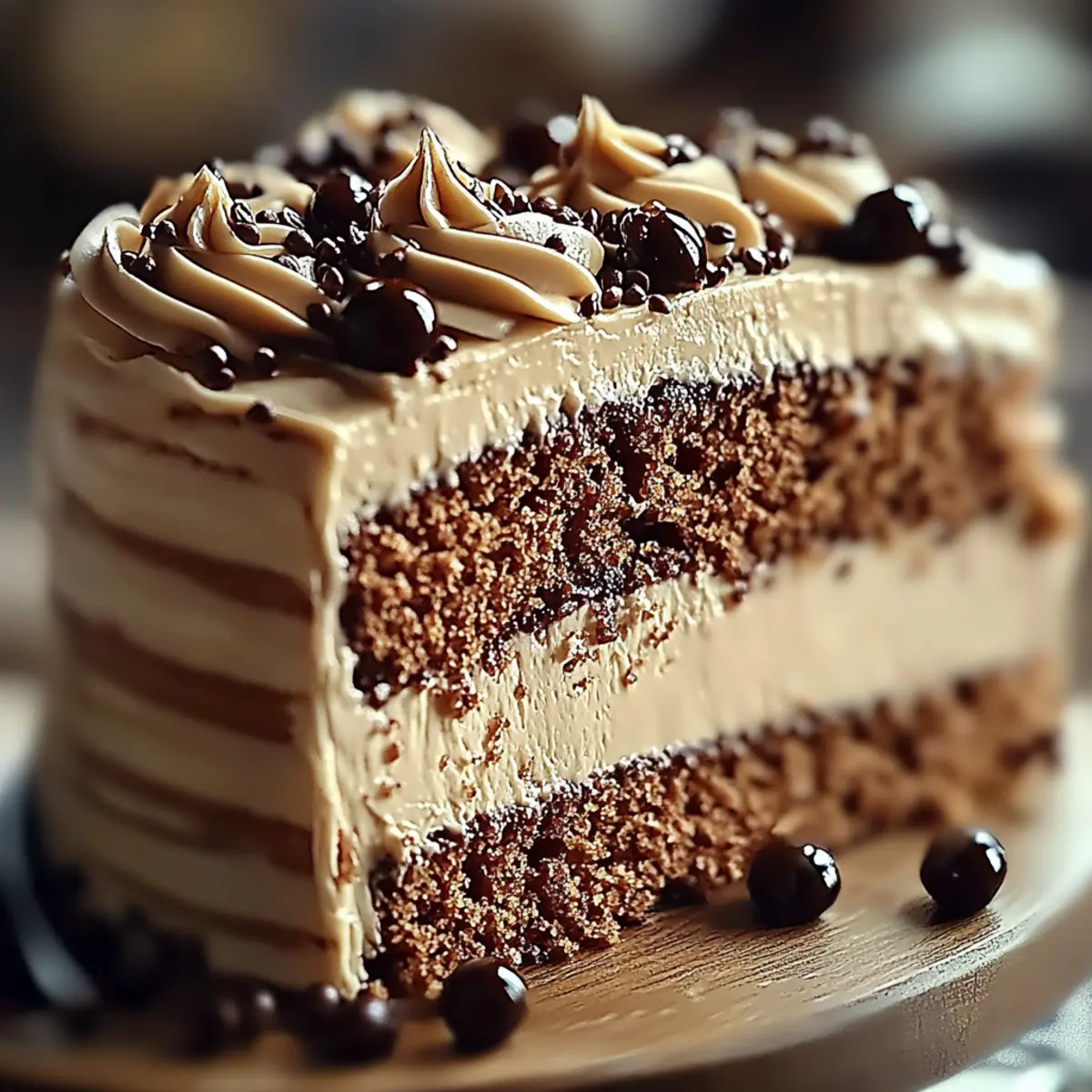 Caramel Coffee Buttercream Cake