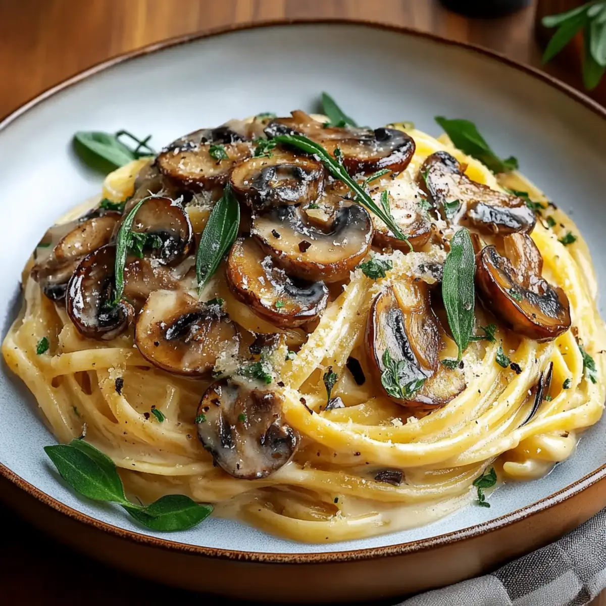 Caramelized Leek and Mushroom Gruyere Pasta