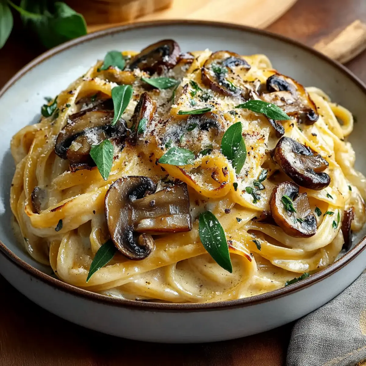 Caramelized Leek and Mushroom Gruyere Pasta