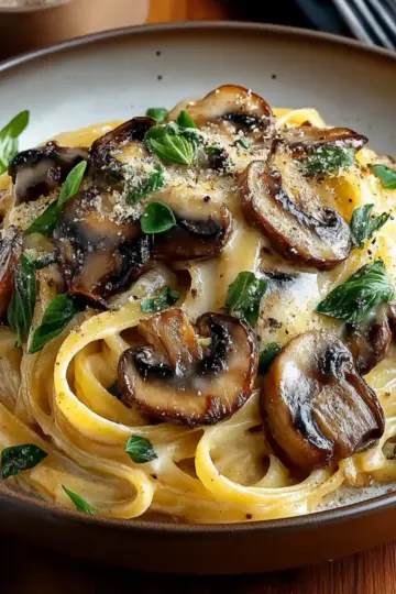 Caramelized Leek and Mushroom Gruyere Pasta