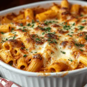 Cheesy Baked Rigatoni Pasta