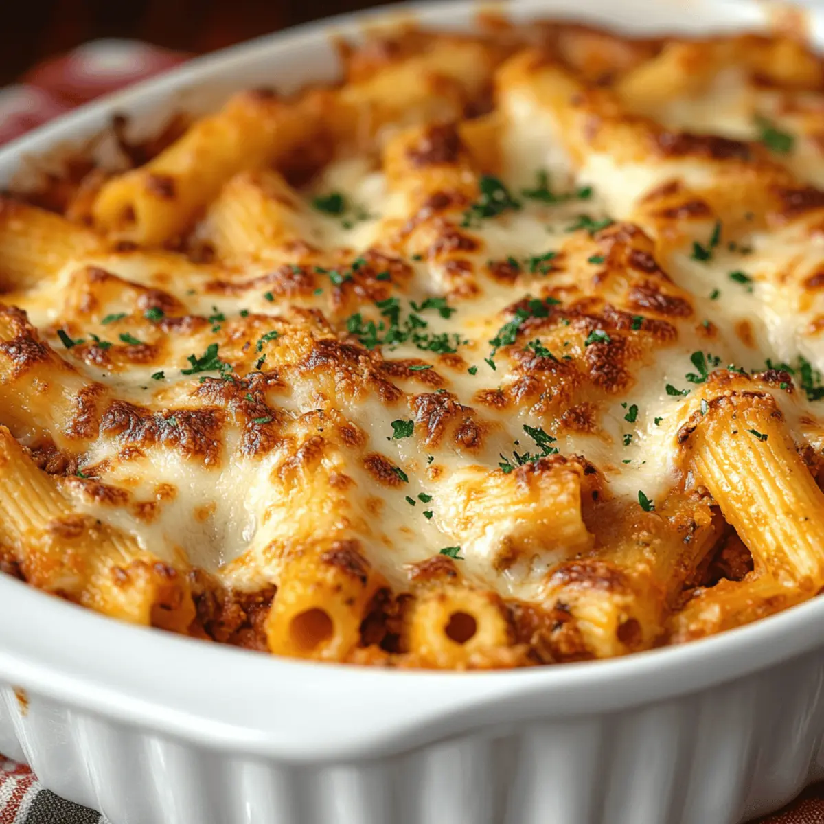 Cheesy Baked Rigatoni Pasta