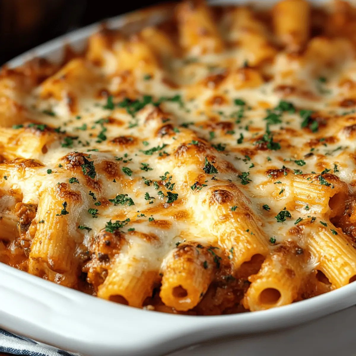 Cheesy Baked Rigatoni Pasta