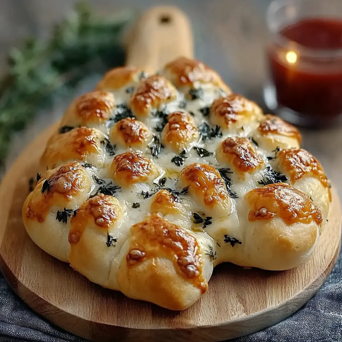 Cheesy Christmas Tree Bread