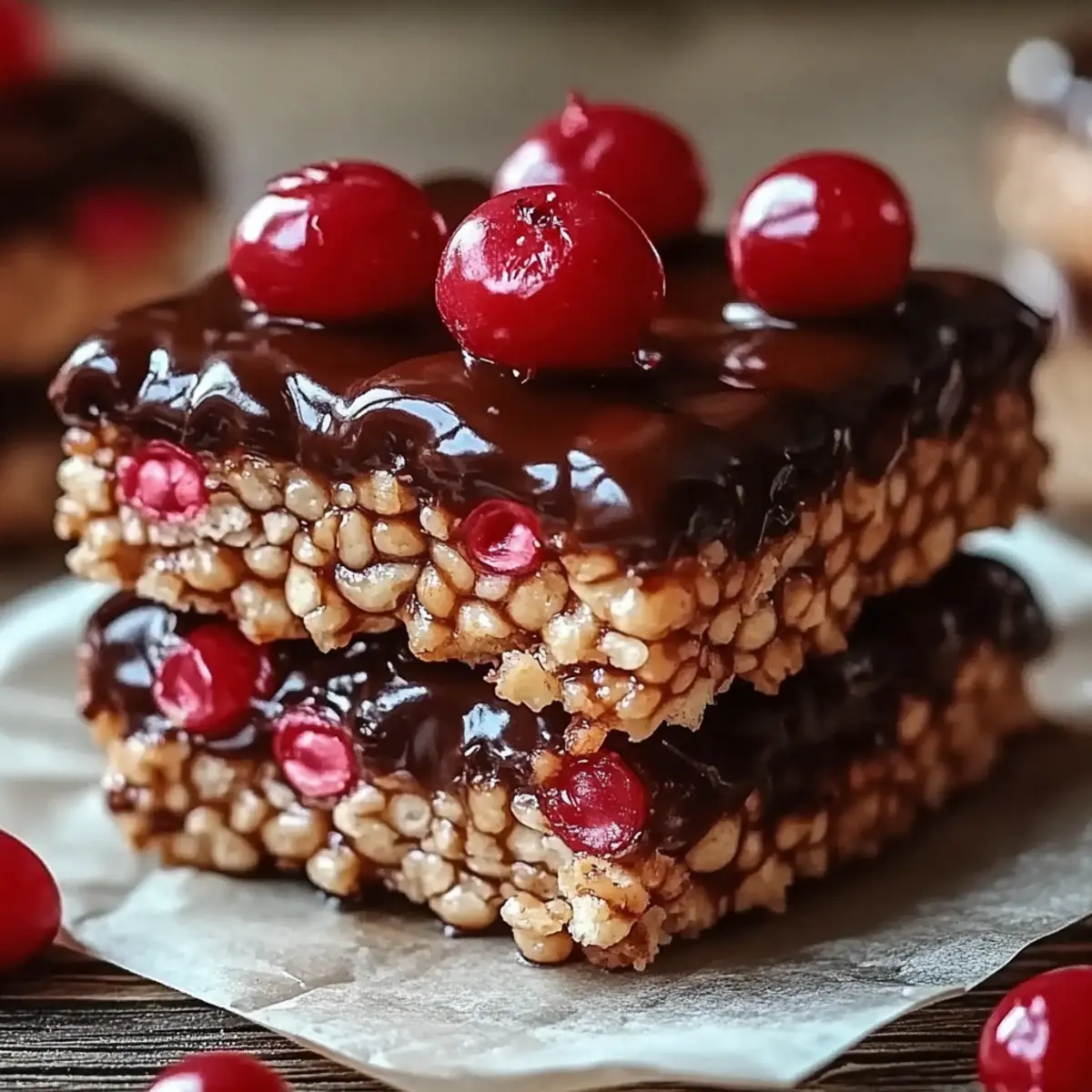 Chocolate Covered Cherry Rice Krispies