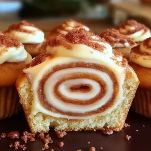 Cinnamon Roll Cupcakes With Swirl Frosting