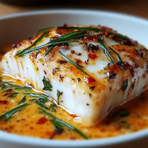 Cod in Roasted Red Pepper Sauce