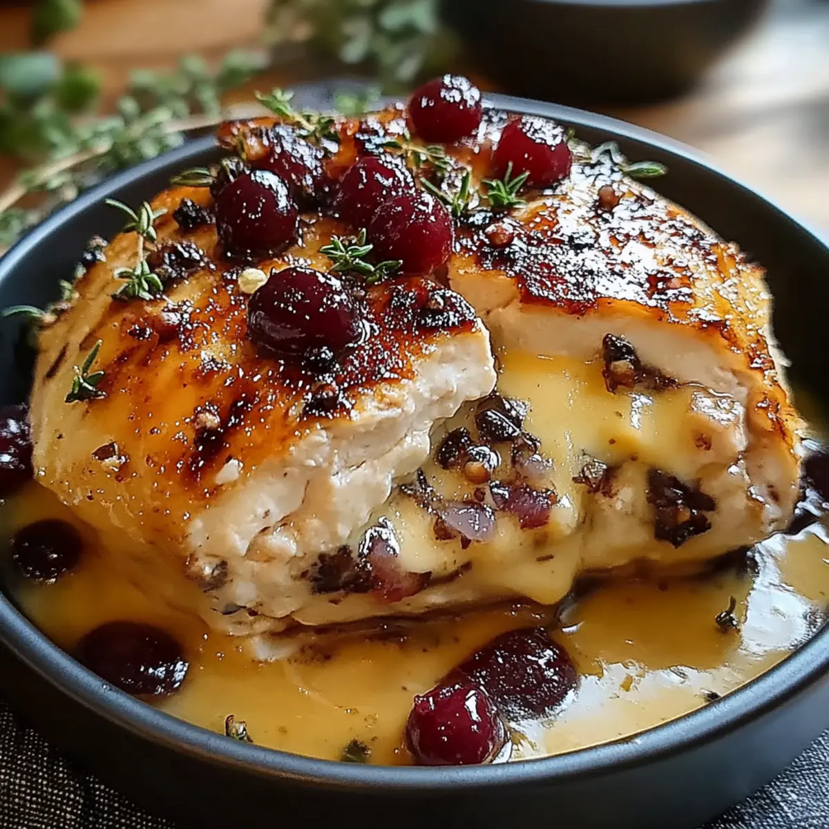 Cranberry Brie Stuffed Chicken