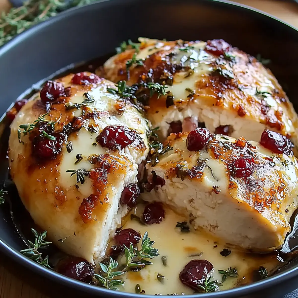 Cranberry Brie Stuffed Chicken