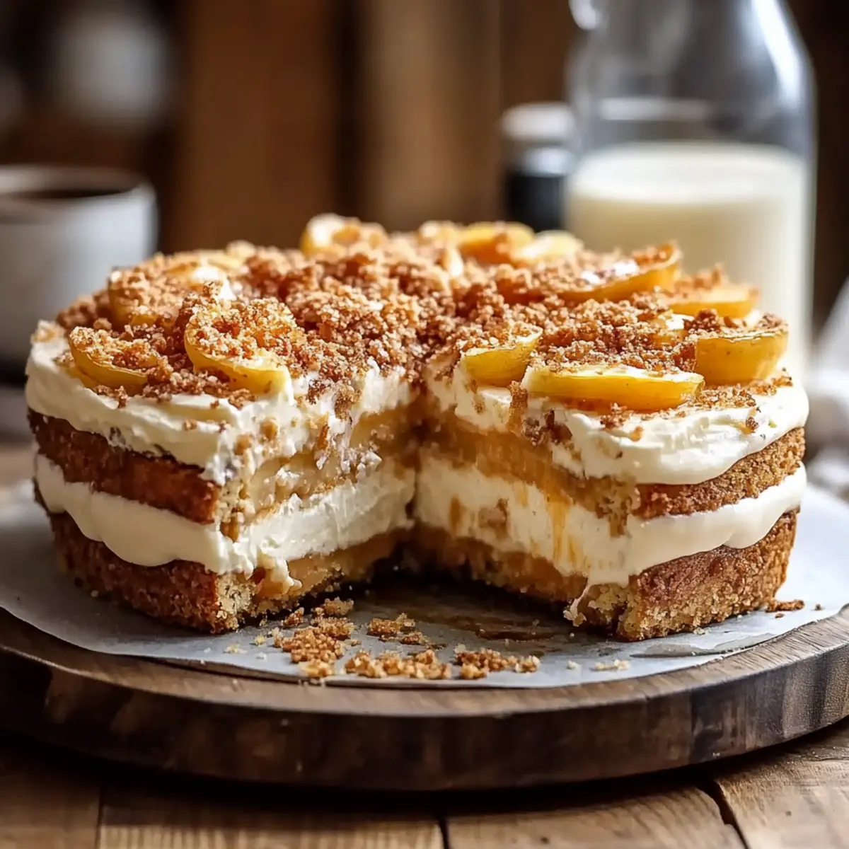 Creamy Apple Crumble Cheesecake