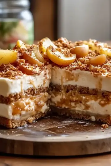 Creamy Apple Crumble Cheesecake