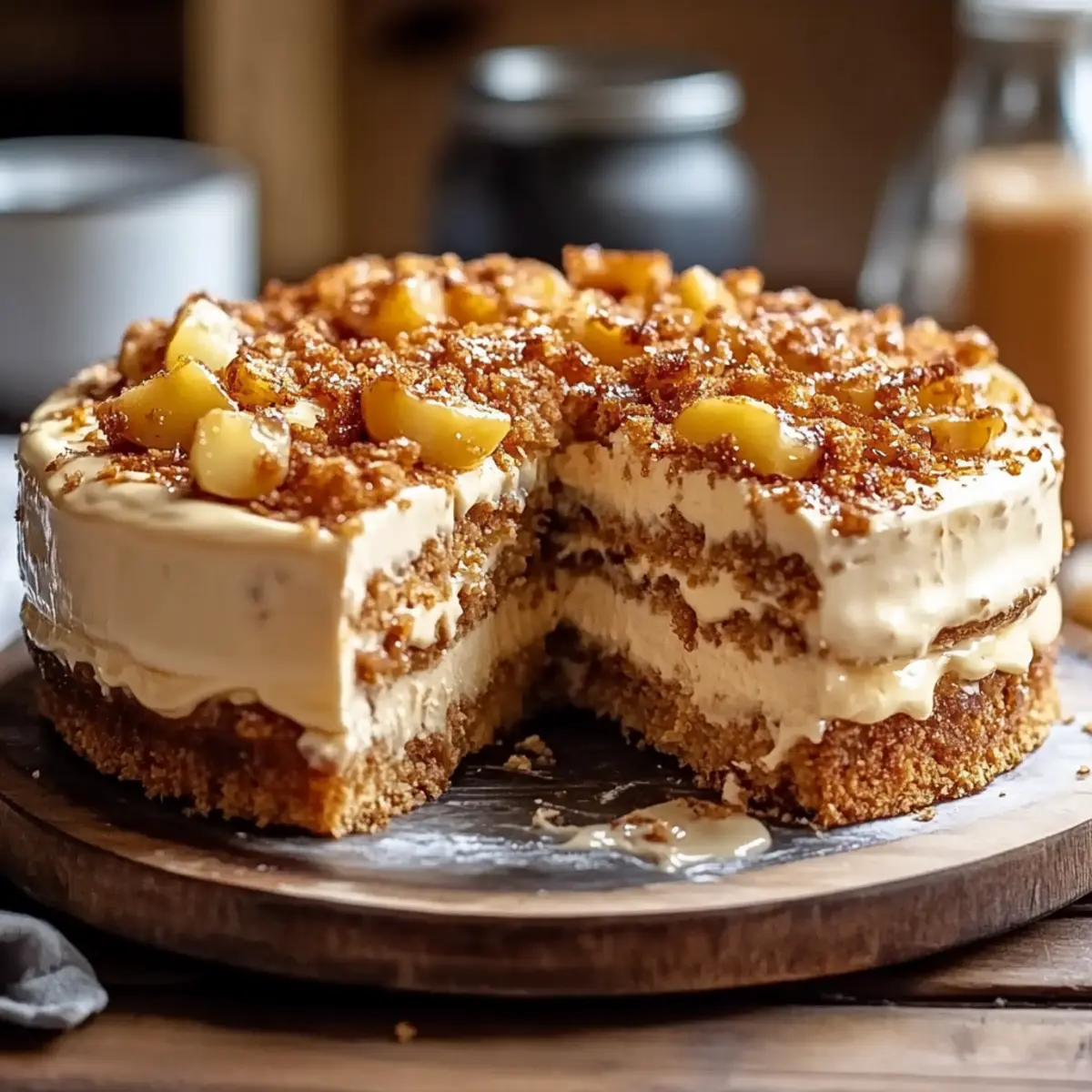 Creamy Apple Crumble Cheesecake