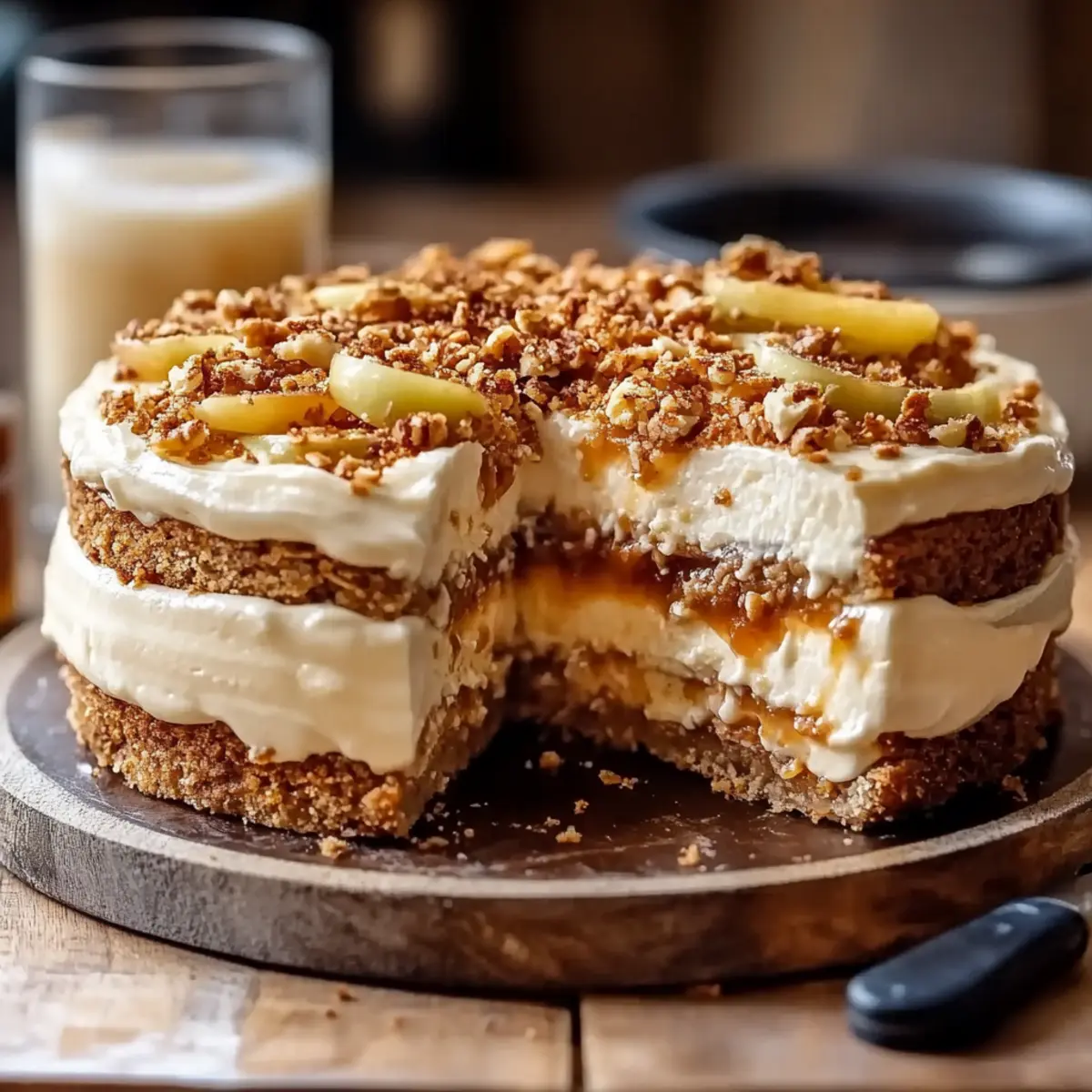 Creamy Apple Crumble Cheesecake