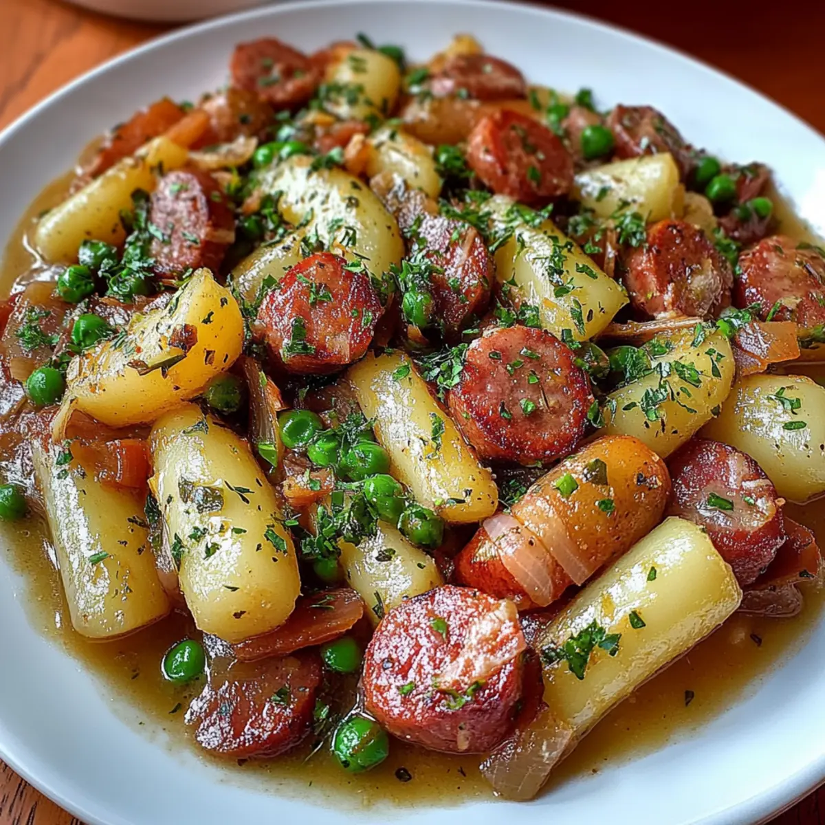 Crockpot Kielbasa and Green Beans