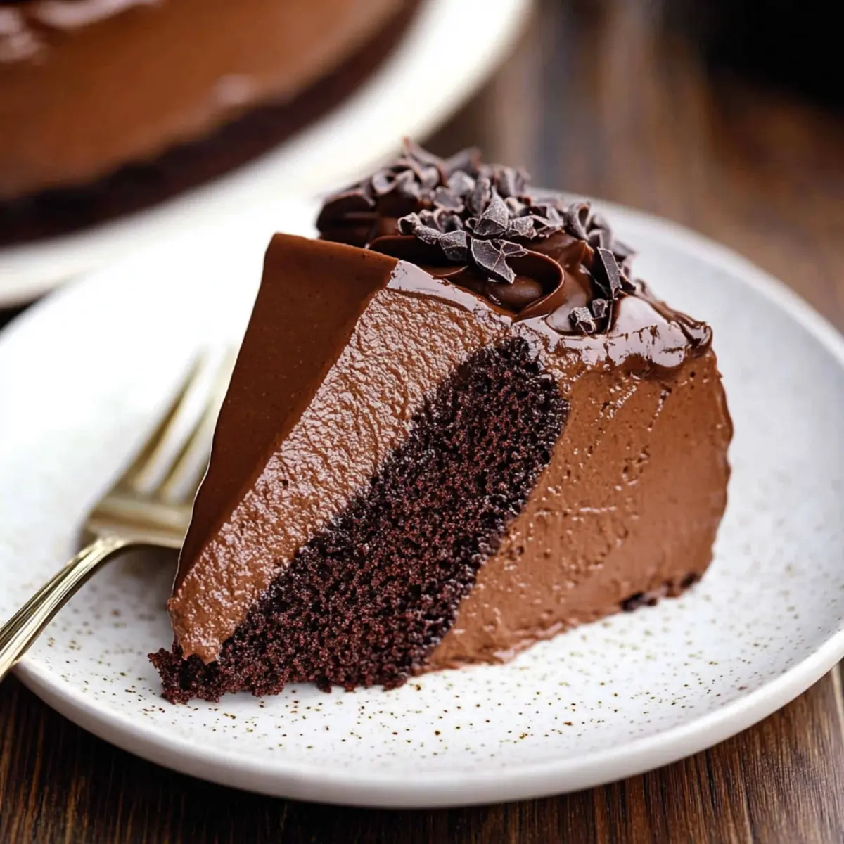 Dark Chocolate Mousse Cake