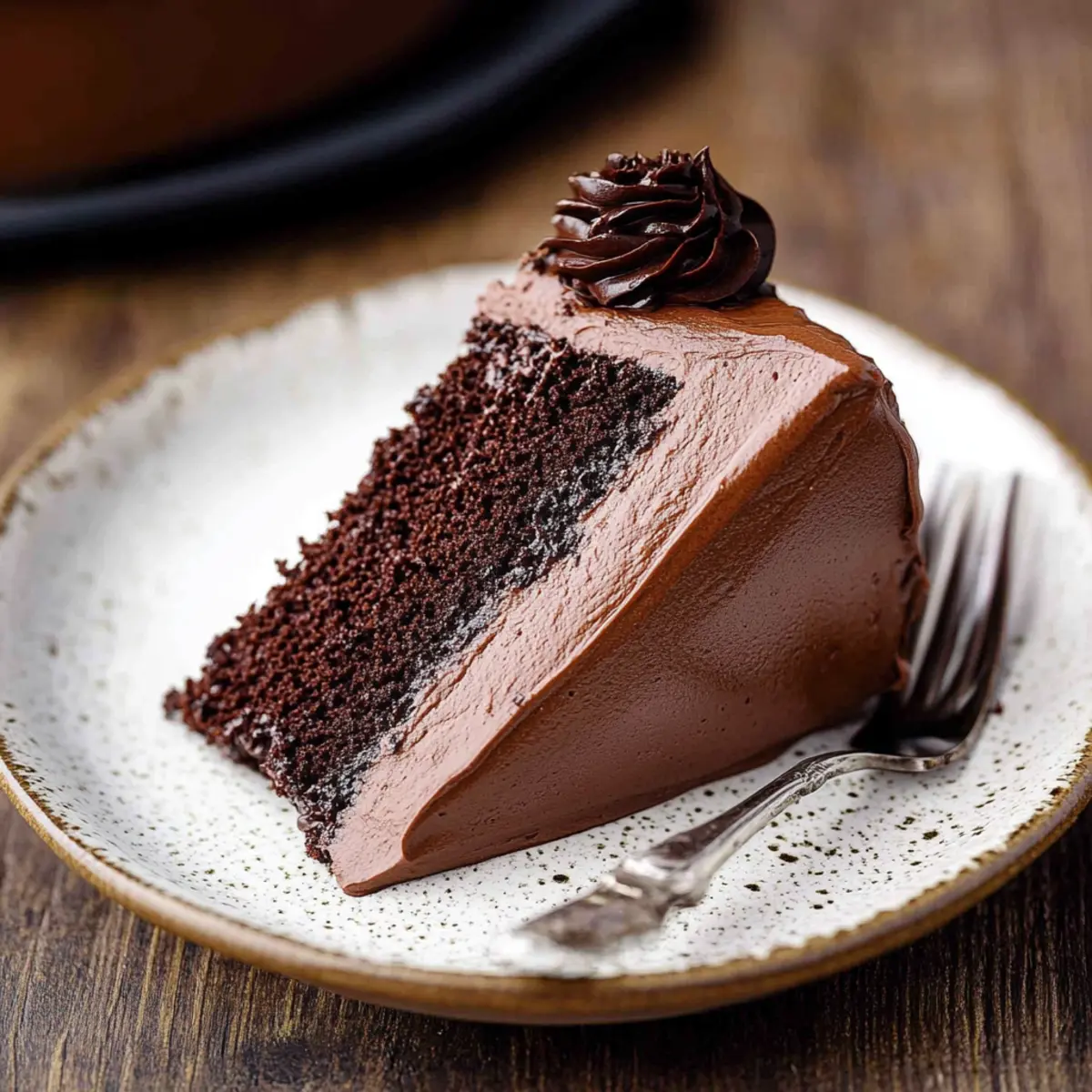 Dark Chocolate Mousse Cake