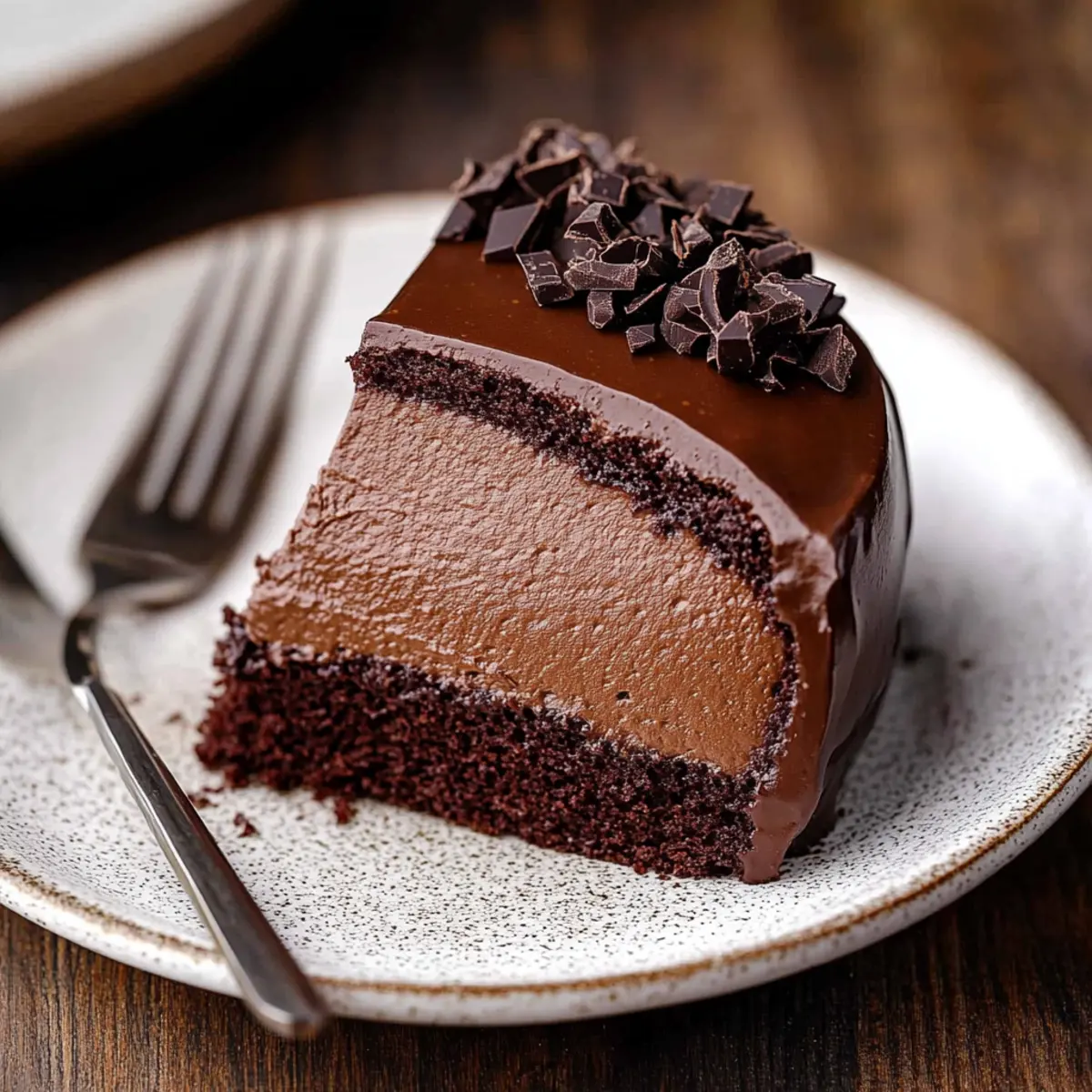 Dark Chocolate Mousse Cake