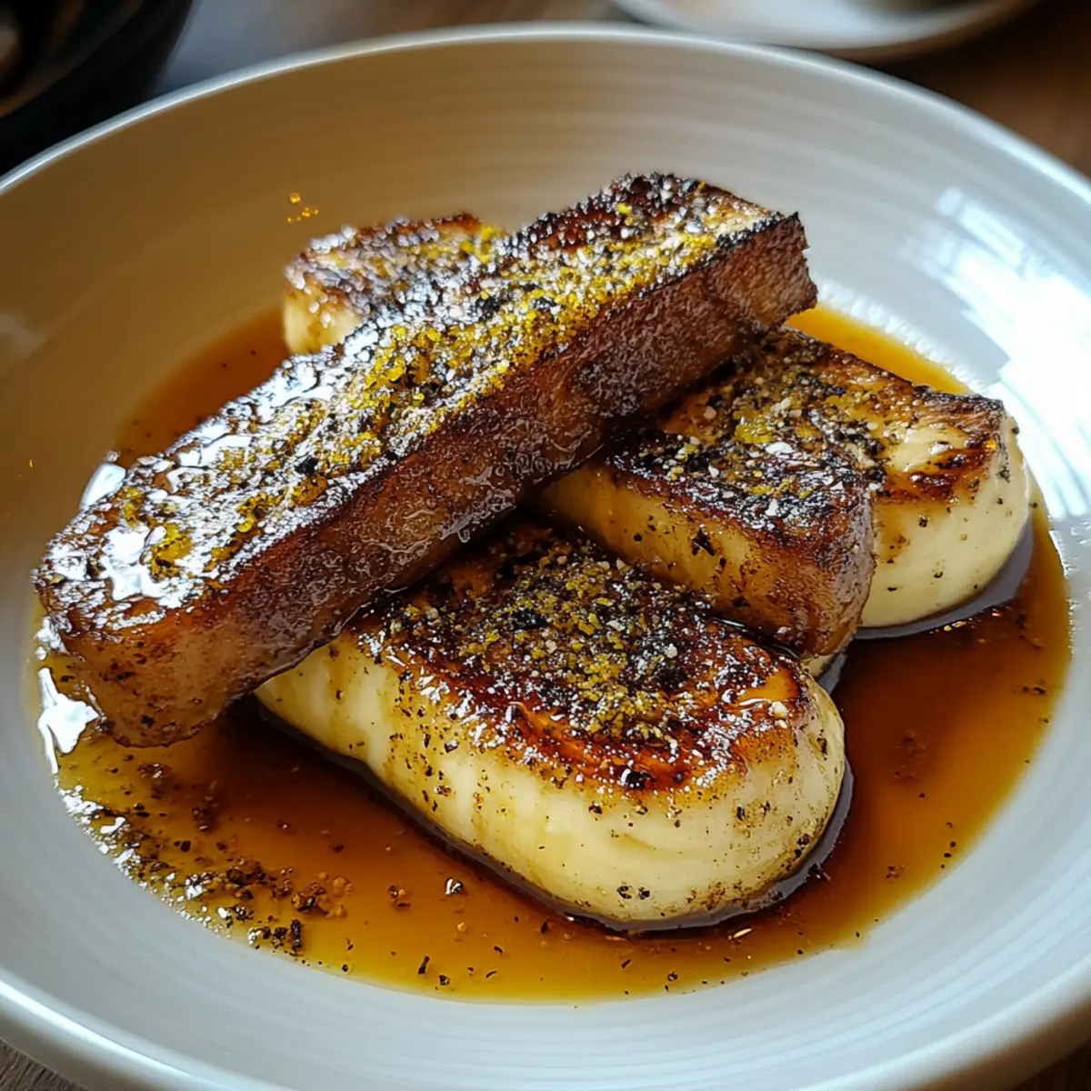 Fried Bananas with Cinnamon Butter Sauce