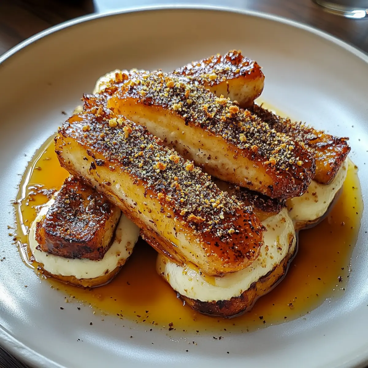 Fried Bananas with Cinnamon Butter Sauce