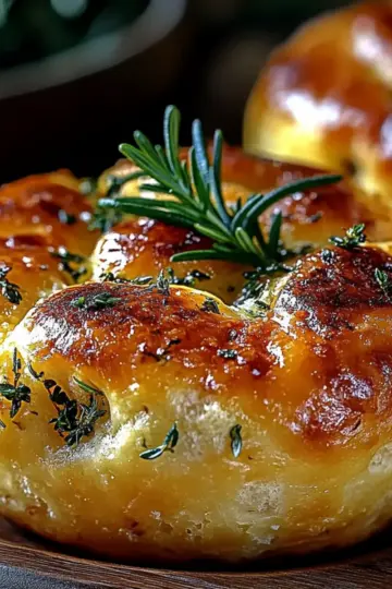 Garlic Rosemary Focaccia Muffins