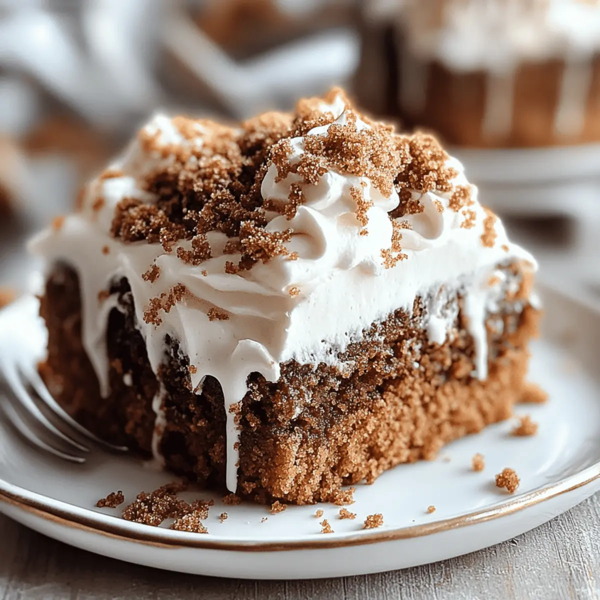 Gingerbread Poke Cake