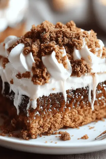 Gingerbread Poke Cake