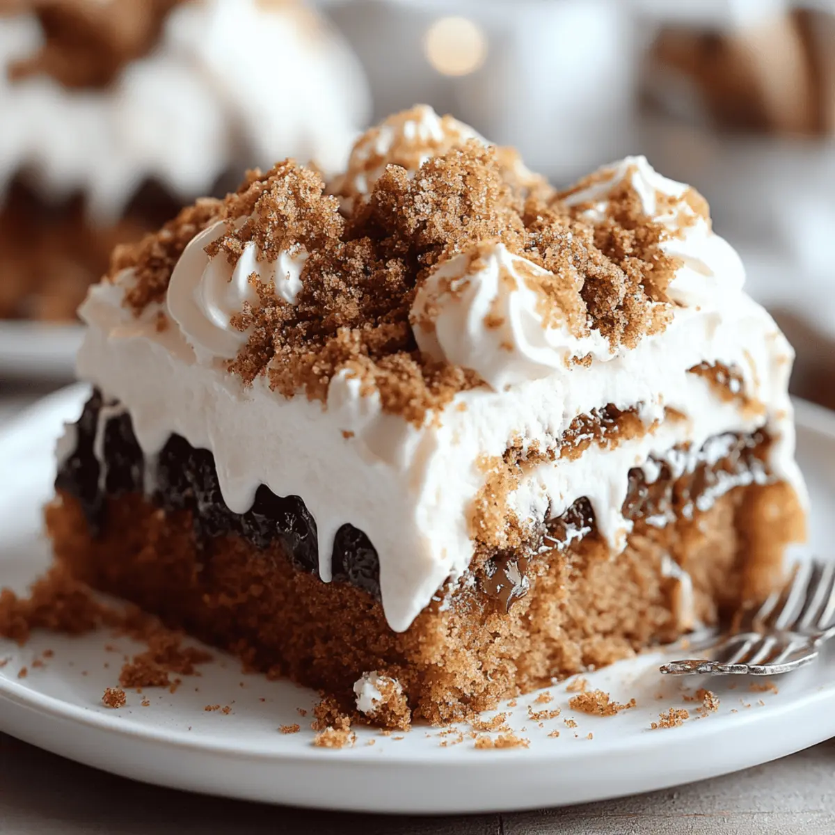 Gingerbread Poke Cake
