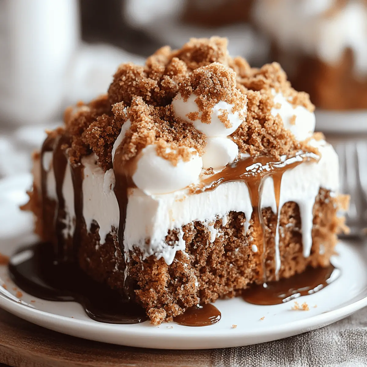 Gingerbread Poke Cake