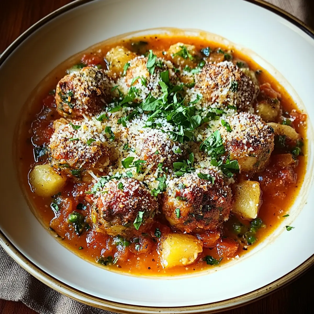 Hearty Spiced Italian Meatball Stew