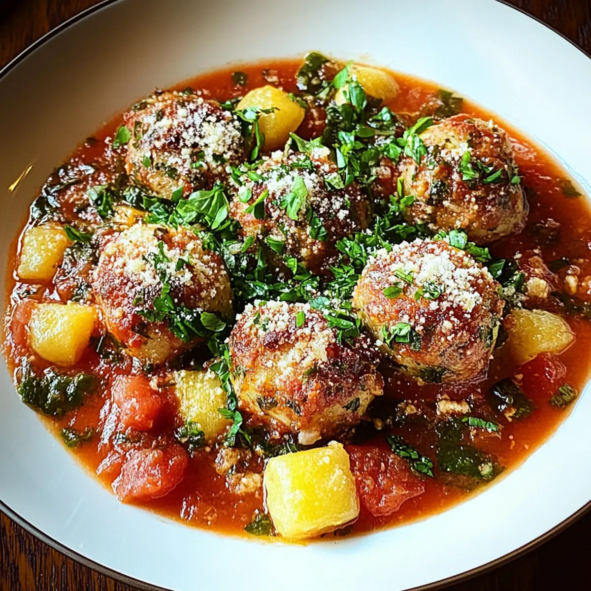 Hearty Spiced Italian Meatball Stew