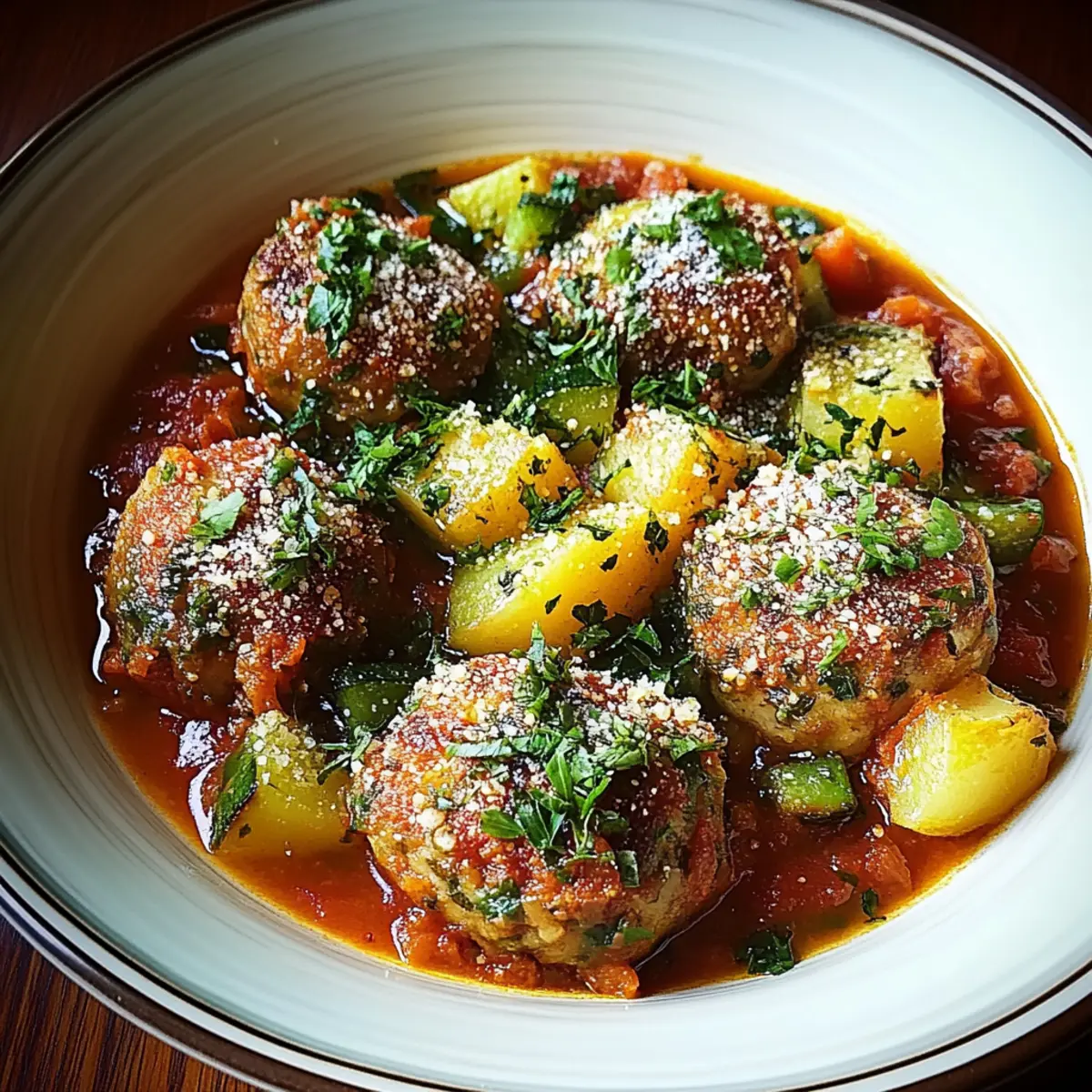 Hearty Spiced Italian Meatball Stew