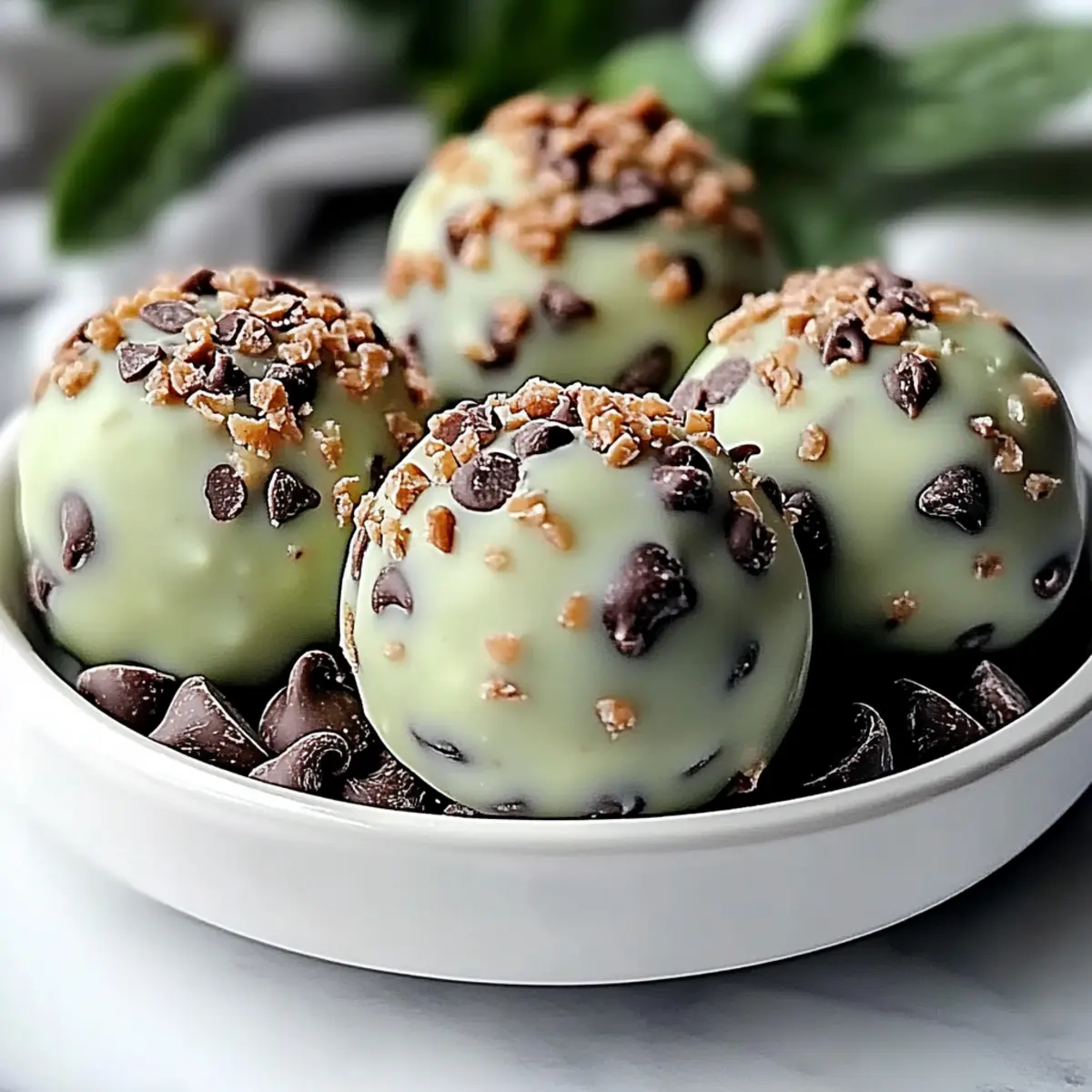 Mint Chocolate Chip Protein Balls