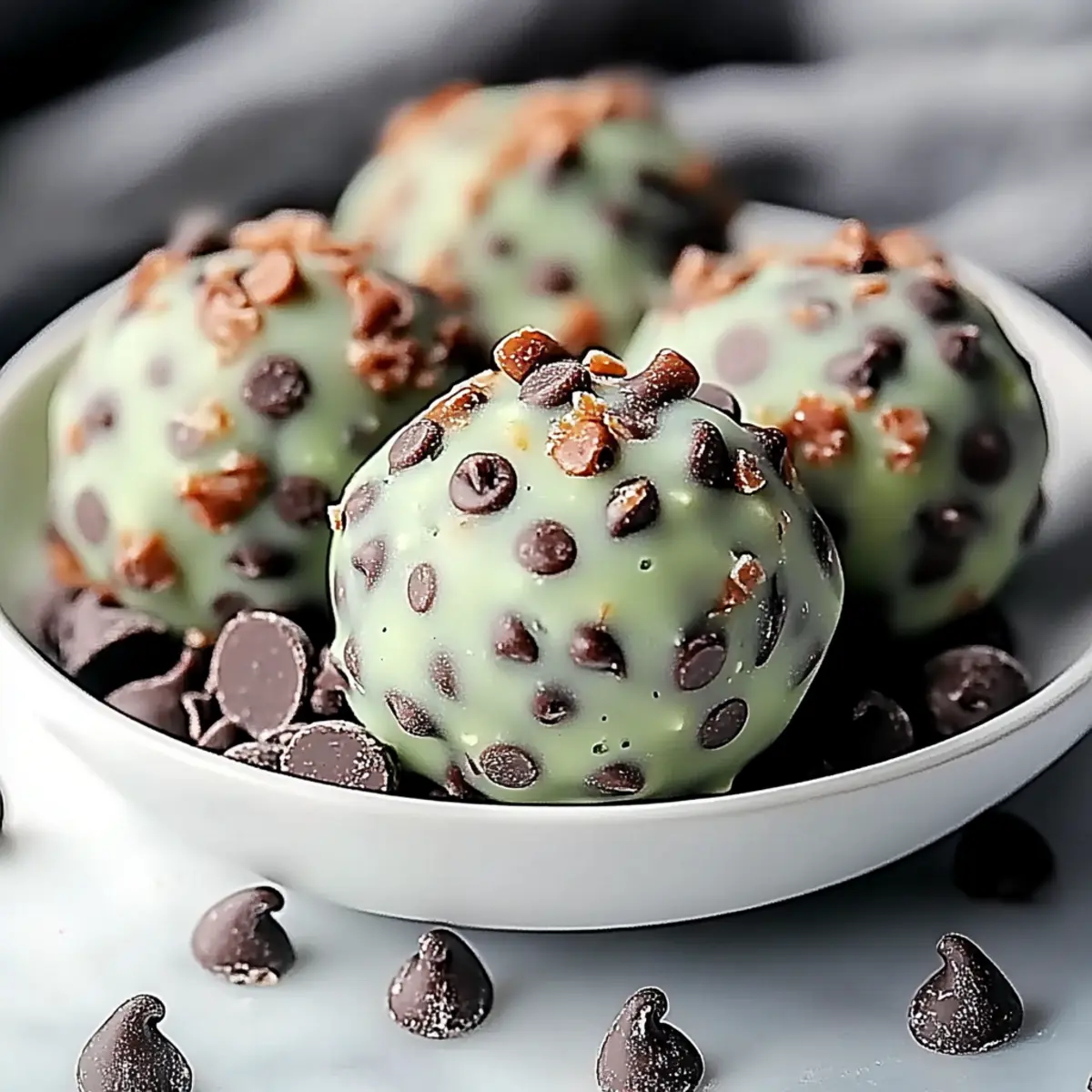 Mint Chocolate Chip Protein Balls