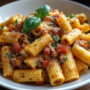 One Pot Spicy Rigatoni