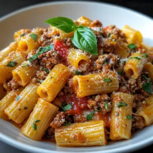 One Pot Spicy Rigatoni