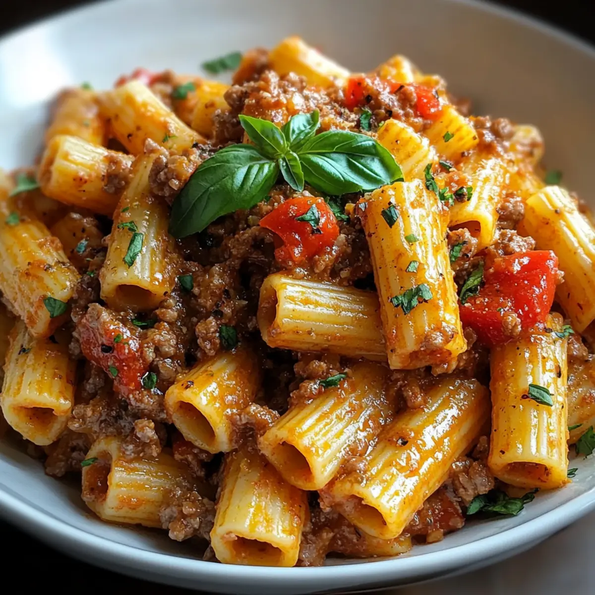 One Pot Spicy Rigatoni
